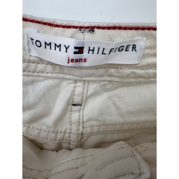 Tommy Hilfiger Women’s Pants Wide Leg Flared Mid Rise Chinos cream Y2K 10 - Picture 4 of 12